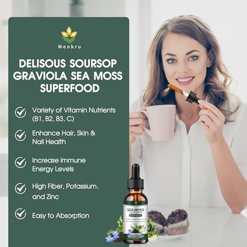 Irish sea Moss Drops,Organic sea Moss Gel,with seamoss Black Seed Oil ashwagandha Burdock Root,Multimineral Seamoss Supplement Support Antioxidant, Immune, Gut Health, Non-GMO - 2 Fl Oz - Image 5