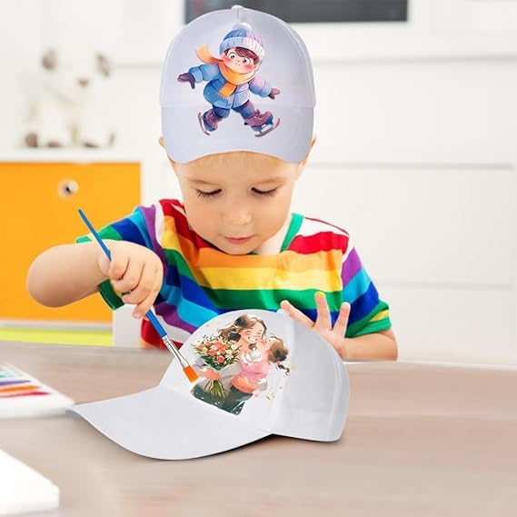 Gorras de Béisbol Blancas para Manualidades - Kit de 10 para Pintar y Graffiti