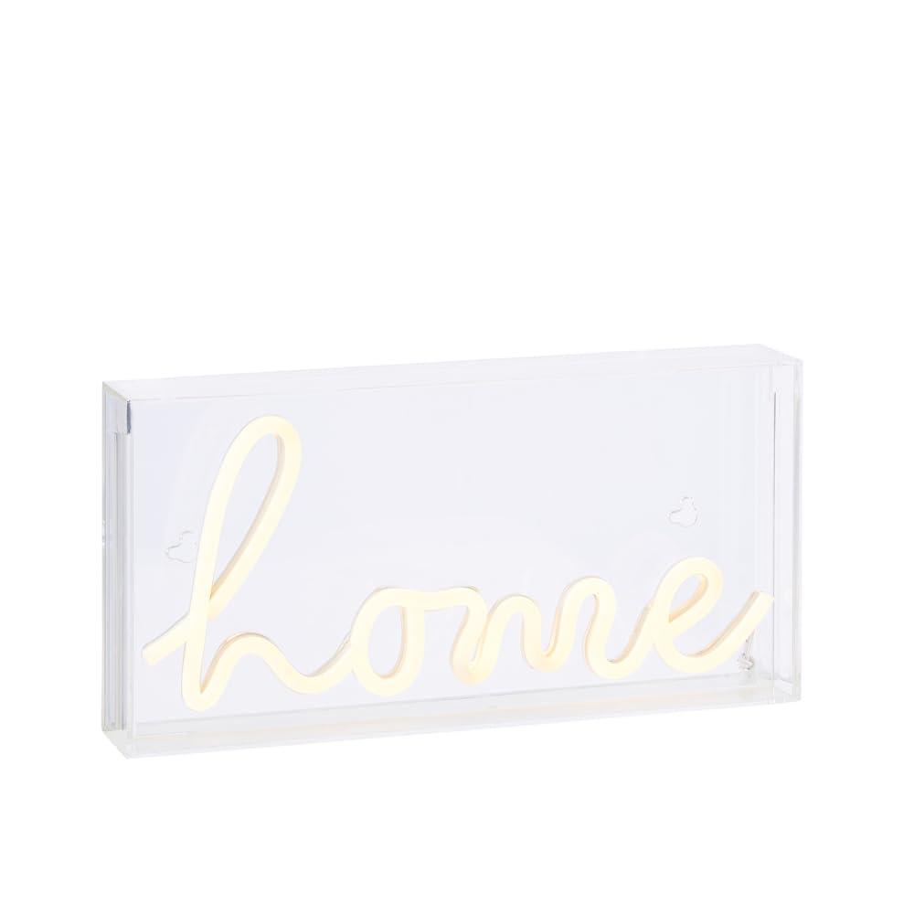 Litecraft Glow Light Box Neon Style Home Children's Bedroom Integrated LED - White