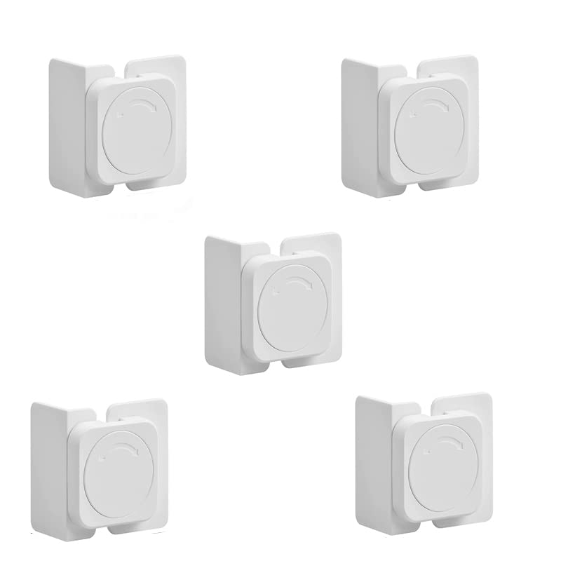 Taicols 5 Pezzi Serrature Cassetti di Sicurezza per Bambini, Blocco Maniglia Antifurto per cassetti per armadi, finestre, frigoriferi, cassetti Bambini Chiusure di Sicurezza