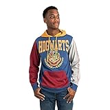 Bioworld Harry Potter Varsity Hogwarts Adult Graphic Hoodie Multicolored