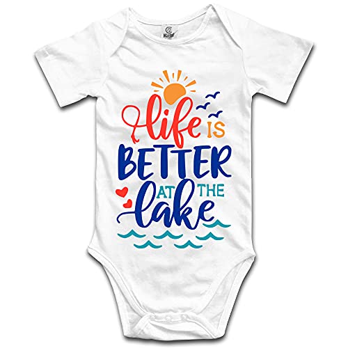 DOQOSESHY Life is Better at The Lake Baby Climbing Bodysuit Unisex Infant Rompers