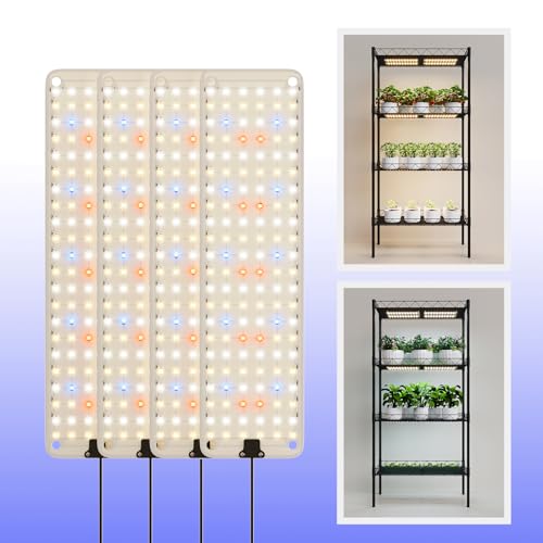 Under Cabinet Grow Light, 3 Color Modes Full Spectrum Plant Lights for Shelves with Auto Timer...