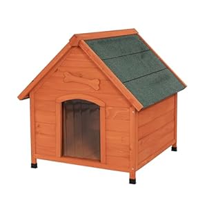 Solid Wood Dog House Comfortable Outdoor Shelter for Medium-Sized and Smaller Dog Sturdy, Durable and Easy to Clean,Can DIY,33.5’’D×30.7’’W×32.3’’H