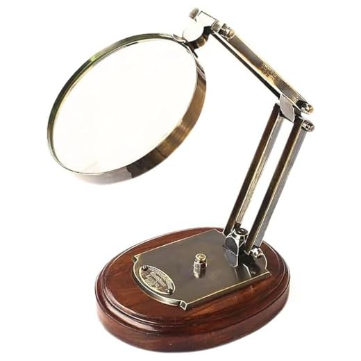 Vintage Brass Magnifying Glass on Base
