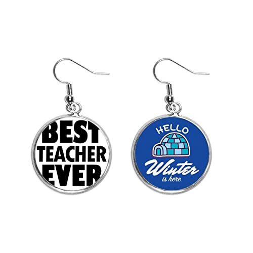 Regalo para profesor pendientes de colgar de gota estilo hielo para el festival