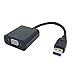 Caxico USB 3.0 to VGA Multi Monitor External Video Card Adapter for Windows 7/8 Multiple Monitors(Black)