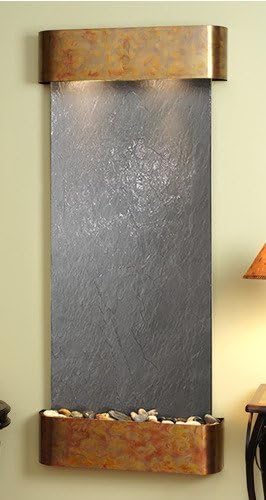 Adagio Inspiration Falls Wall Fountain Black Featherstone Rustic Copper - IFR1011