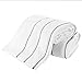 Bedford Home 67A-82726 Luxury Cotton Towel Set, White & Black - 2 Piece