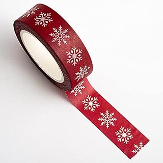 Italian Options Christmas Snowflakes Adhesive Washi Tape (15mm x 10 Metre)