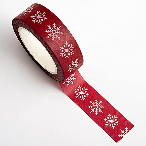 Italian Options Christmas Snowflakes Adhesive Washi Tape (15mm x 10 Metre)