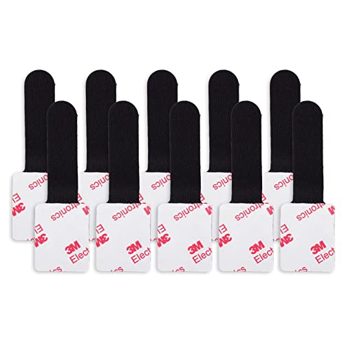 prendre 【10枚セット】 マジックテープ 両面テープ付き 面ファスナー 結束バンド 整理 整頓 収納 コード ケーブル 配線 ズレ防止 ケーブルバンド PR-MAGICSEAL