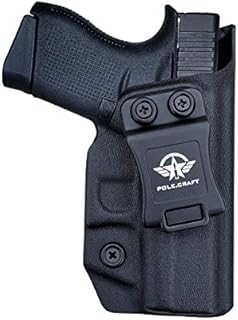 Glock 43 Holster, Glock 43x Holster IWB Kydex Holster For Glock43 / Glock 43X (Gen 3 4 5) Pistol Case - Inside Waistband Concealed Holster Widened Entrance Glock 43 Gun Accessories (Black, Right Hand)