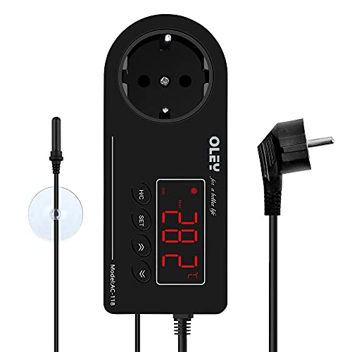NICREW Thermostat Terrarium, Prise Thermostat Refroidissement et Chauffage, Thermostat de Reptile pour Serpents, Tortues, Lézards, Geckos et Autres Reptiles Cover