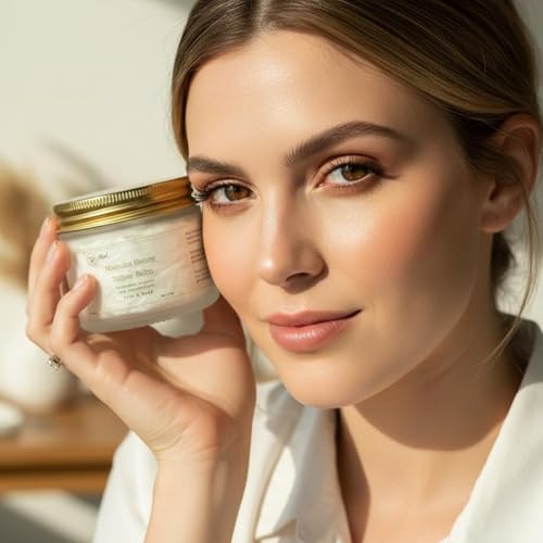 DELUXE SCOOTERS Mel Honey - Organic Grass-Fed Beef Tallow Balm with Manuka Honey - Moisturizing Cream for Soft, Smooth Skin - Handmade All-Natural Moisturizer (2 Oz, Unscented)