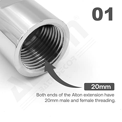 Image of ALTON ALD325, Brass 2.5 - INCH Extension Nipple, Pack of 2 (Silver)