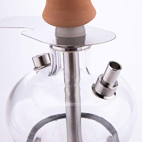 WJMT Deutsche Style Shiftah Set Glasvase Complete Set Hookah Shisha mit Silikon-Hukahnschüssel Seidenhakenschlauch – Bild 4