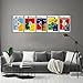Ronaldo, Messi, Mbappe, Neymar, Bellingham Posters Soccer Canvas Art Poster Wall Art Print Set of 5 Gifts for Boys Living Room Bedroom Decor Unframed: 8x12inch(20x30cm)