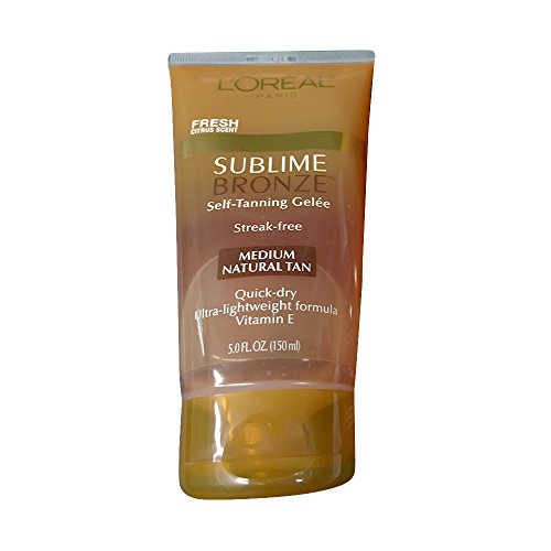 L'oreal Dermo-expertise Sublime Bronze Self-tanning Gelee, Medium Natural Tan, 5 Oz (3 Pack)