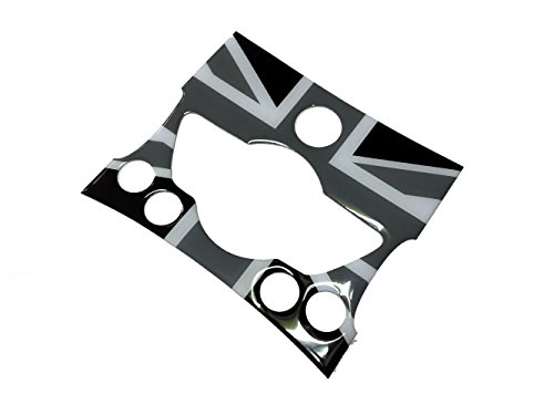 Black Union Jack Soft Interior Dashboard Control Switches Panel Sticker