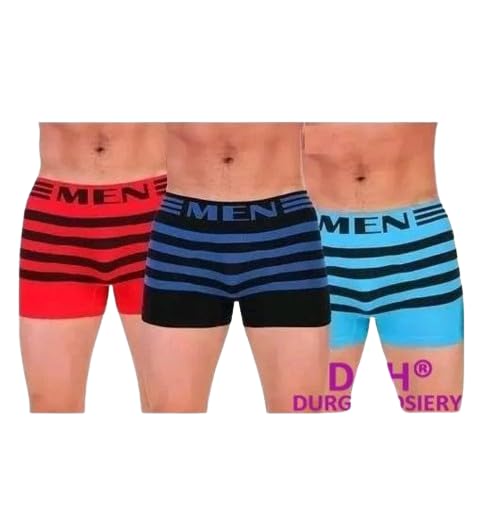 DGH Three PCS Mens Underwear Cotton Material, Multi Color, Comfort Fit, Machine Washable-picture-22