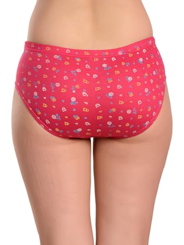 Image of Panty Set for Women | Printed Mid Waist Cotton Panties for Women Combo | Hipster Briefs | Soft Breathable Innerwear for Women | Ladies Innerwear