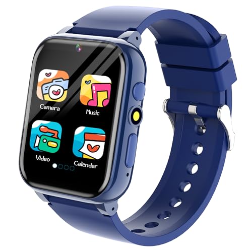 26 Spielen Smartwatch Kinder, Lernkarte, Hörbuch, Kamera, Musik, Schrittzähler, Kalorien, Wecker, mehrere Hintergrundbilder, Spielzeug Kinder Smartwatch von 4-12 Jahren, Geschenk für Mädchen&Jungen