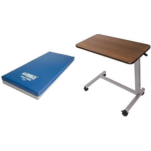 Lumex Select - Colchón de cama de hospital, espuma multicapa, cubierta resistente a los líquidos, individual XL, 35 x 80 pulgadas y mesita de noche