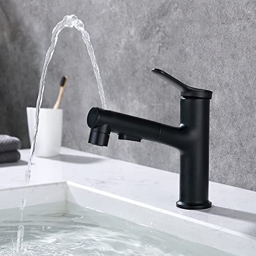 Robinet Cuisine Douchette, Mitigeur Cuisine avec Douchette Extractible, Robinet Extractible, Robinet 3 Voies, Mitigeur Evier avec Douchette, Noir