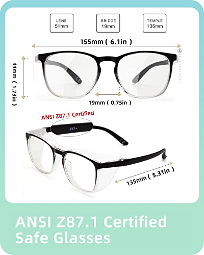 image for LianSan Oversize Anti-Fog Safety Glasses for Nurses, Z87.1 Certified G
