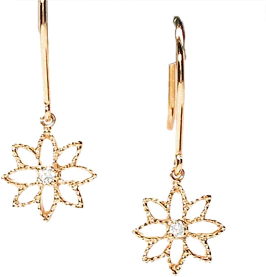 ミャンマー産 天然本翡翠A貨 氷種 ラベンダー色 大粒ピアス 本翡翠