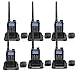 Retevis RT87 Two Way Radios IP67 Waterproof 128 Channels Hands Free Dual Band Scrambler Security Long Range Walkie Talkies (Black,6 Pack) with FM Function