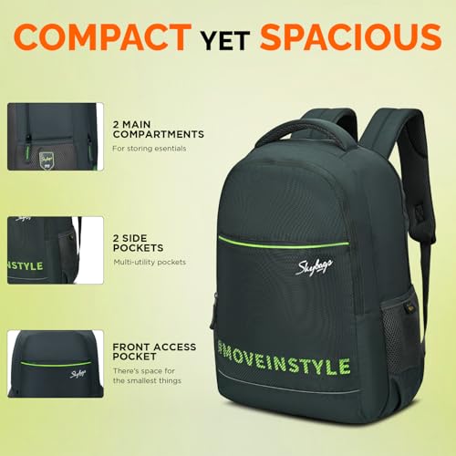 Image of SKYBAGS Dune Backpack | Premium Diamond pattern fabric | Upto 17 inch Laptop Portection | 02 Compartment | For Office and Casual Unisex Men Women Boys Girls