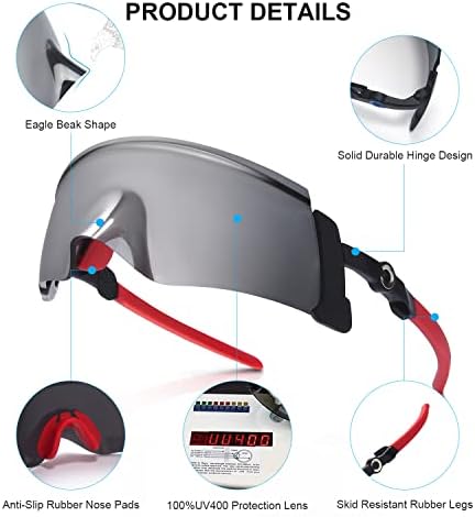 OuShiun Sports Sunglasses for Men and Women Outdoor Cycling Driving Golf Goggles Windproof Glasses UV Protection