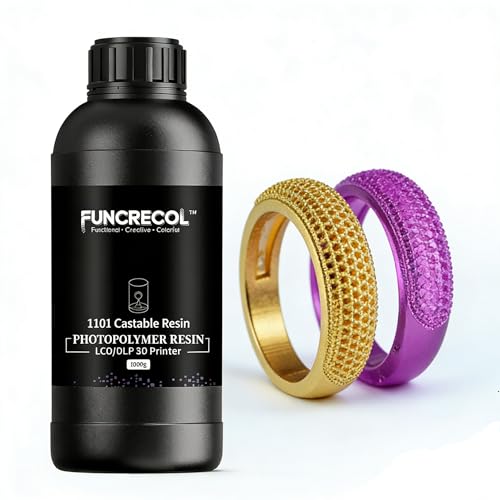 FUNCRECOL 3D Printer Resin, Cast Resin Easy to Print & Burn Castable...