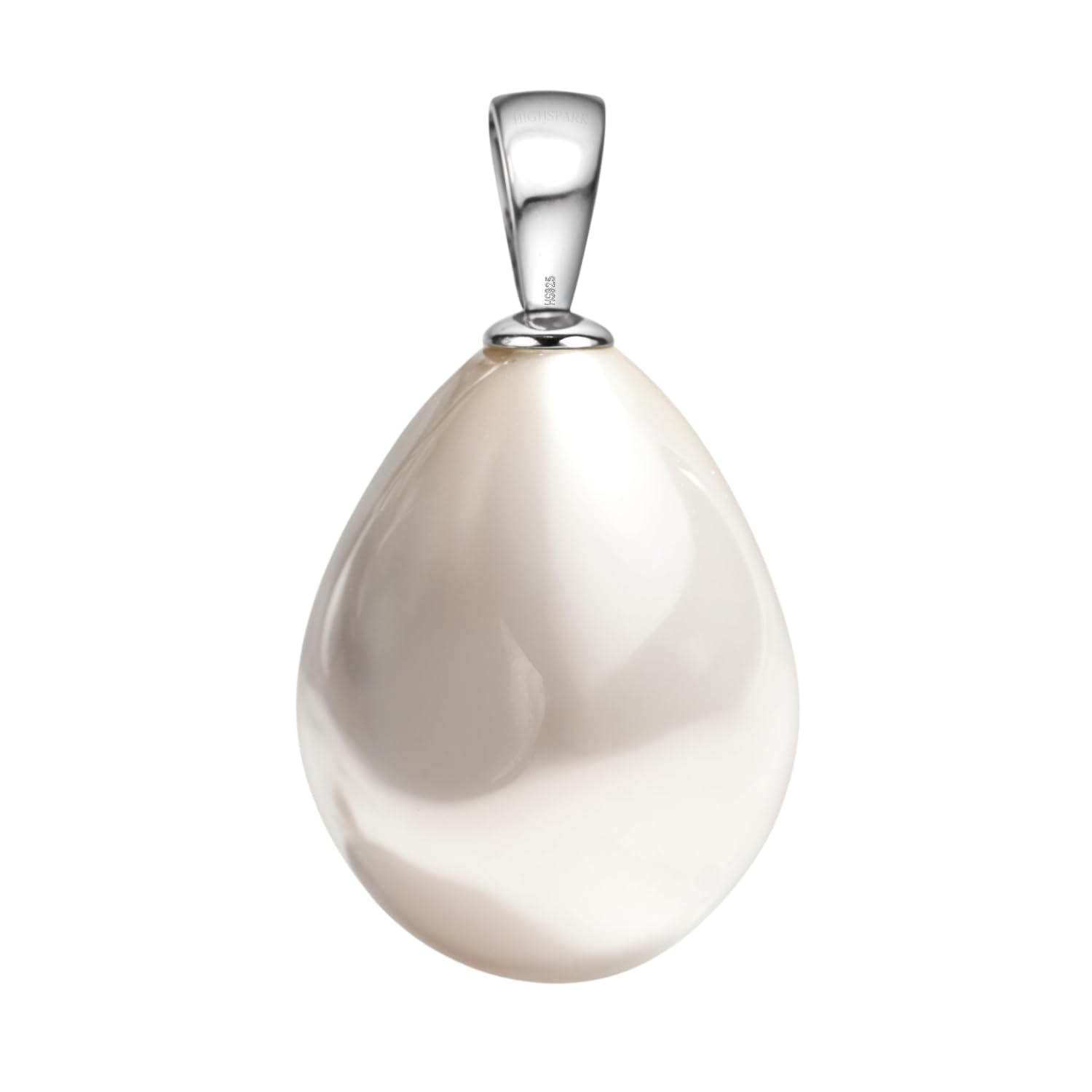 highspark 925 Sterling Silver Pearl Pendant | 92.5 Sterling Silver & Stunning Silver Shine | Lovely Gift - Irr Pearl Pendant-picture-4