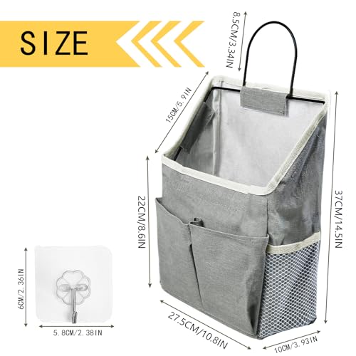 Zxglxinyao Hängeorganizer Wand Hängend, 2 Stück Hängetasche Tür Organizer, Hängende Aufbewahrungstasche, Wandorganizer Hängender Körbe Organizer mit Taschen für Badezimmer Küche