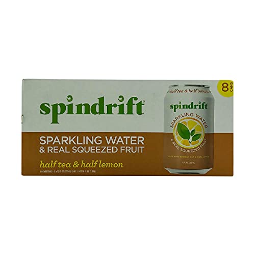Image of SPINDRIFT HALF TEA & HALF LEMON SPARKLING WATER CAN IN BOX 8 CT 96 OZ - 0856579002671