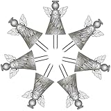 Clear Angel Topper for Replacement Ceramic Christmas Tree, White Lovely Colors Angel Treetops for Xmas Themed Desktop Tree.