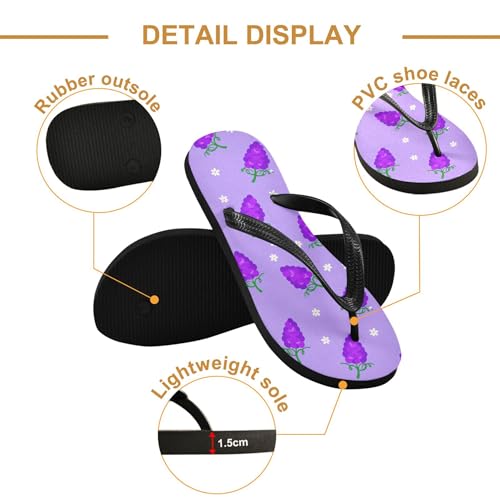 Burbuja Grape Flip Flops for Women Men, Soft Thong Sandals Rubber Slippers for Pool Beach Essentials3