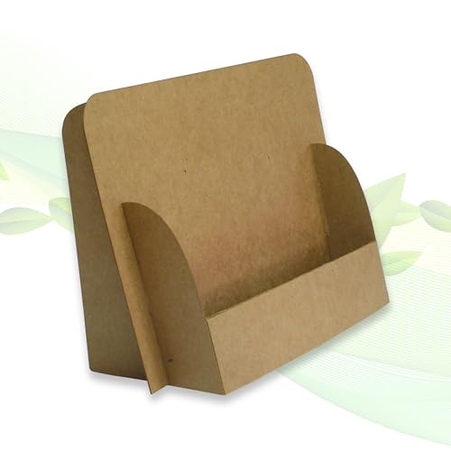 thefoldstands Lot de 5 présentoirs pliables « Nature-eco Design », écologiques, pour cartes postales format A6, 10,5 x 14,8 cm, horizontal, en carton...