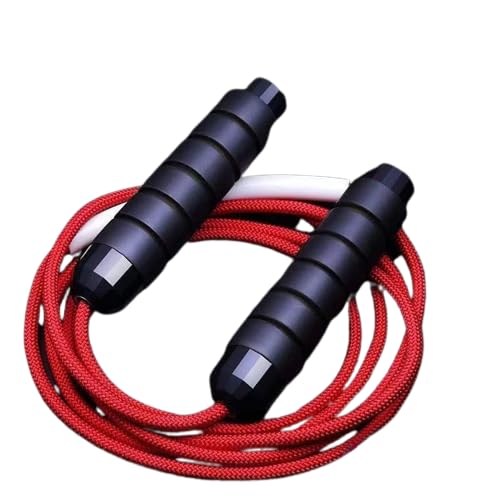 BAGNU - Comba de Saltar Algodón de 2.8M con Mango Antideslizante de Espuma Suave - Cuerda Ajustable para Fitness - Comba - Cuerda Saltar - Color Negro -