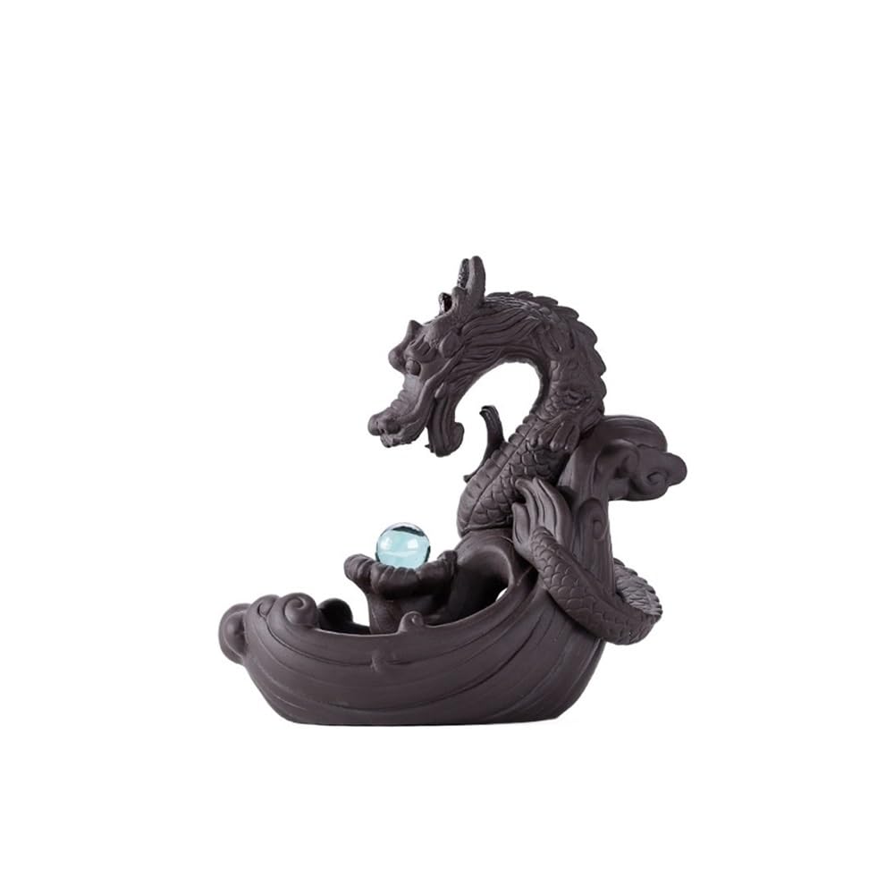 Incense Holder, Large Purple Clay Reverse Flow Incense Burner Tea Ceremony Decorative Item Creative Home Decor