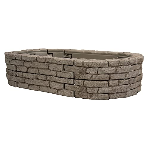 RTS Home Accents Rock Lock Raised Garden Bed Kit, 96" Oval