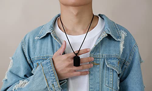 VNOX Personalized Customizable Photo Text Cremation Urn Necklace for Ashes Holder Dog Tag Pendant Family Pet Memorial Keepsake Jewelry for Men Women2