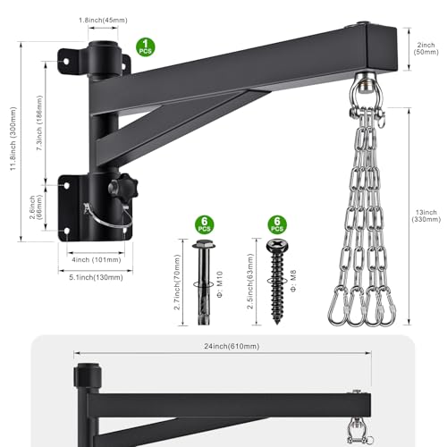 Image of BeneLabel Heavy Bag Hanger for Punching Bag Beam Mount Hardware 360 Rotation Boxing Bag Ceiling Mount I-Beam Hanger for Hanging Heavy Punching Bags Wall Hangers