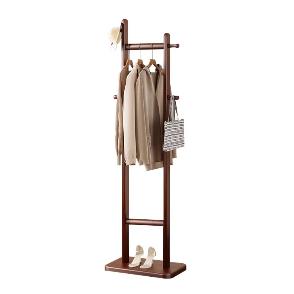Support à vêtements autoportant d'angle Nizer avec penderie et étagères pour chambre
