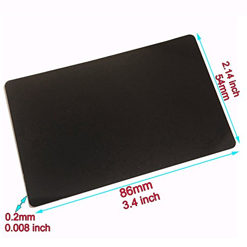 Ebamaz 100Pcs Aluminum Alloy Metal Card Plate 3.4 X2.13X0.008 Inch For Laser Engrave Or Uv Print (Black, Blank,Thin) #TOP2