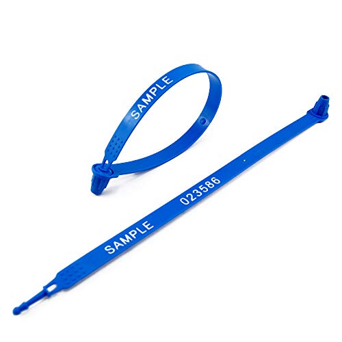 Leadseals LS-25F R) 100 Blue Tite-Lock Plastic Tractor Truck Door Seal Tamper Proof Security Tags Numbered Safty Disposable Locks thumb #4