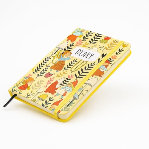 Image of COI Magical Hardbound Notebook 5.5x8.5″ - 192 Unruled Pages, 80 GSM Natural-Shade Paper, Elastic Band & Dual Ribbon Bookmarks